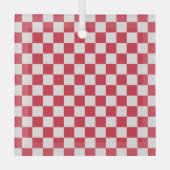 Cranberry fizz checkerboard pattern ornament aus glas (Vorderseite)