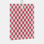 Cranberry fizz checkerboard pattern ornament aus glas (Vorderseite Rechts)