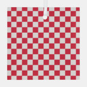 Cranberry fizz checkerboard pattern ornament aus glas (Rückseite)