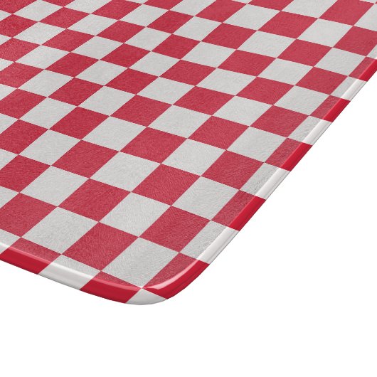 Cranberry fizz checkerboard pattern schneidebrett (Ecke)