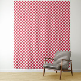 Cranberry fizz checkerboard pattern wandteppich