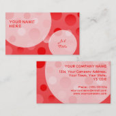 Cranberry Fizz Visitenkartenblasen Visitenkarte (Vorne/Hinten)