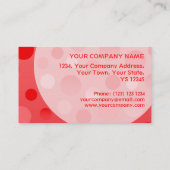 Cranberry Fizz Visitenkartenblasen Visitenkarte (Rückseite)