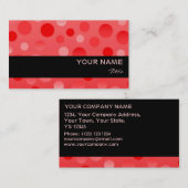 Cranberry Fizz Visitenkartenvorlage schwarzer Stre Visitenkarte (Vorne/Hinten)