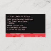 Cranberry Fizz Visitenkartenvorlage schwarzer Stre Visitenkarte (Rückseite)