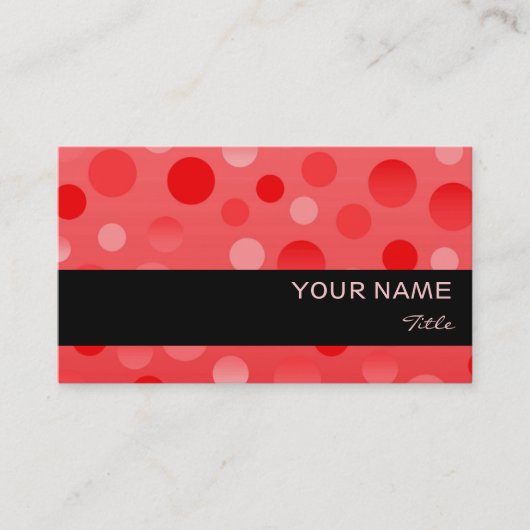 Cranberry Fizz Visitenkartenvorlage schwarzer Stre Visitenkarte (Vorderseite)