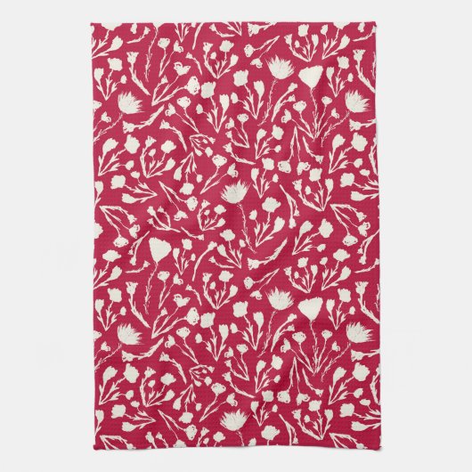 Cranberry Floral for Kitchen Gift Geschirrtuch (Vertikal)