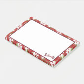 Cranberry Floral Post-it Notes für Wendy oder Sie Klebezettel (angewinkelt)