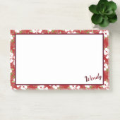 Cranberry Floral Post-it Notes für Wendy oder Sie Klebezettel (Büro)