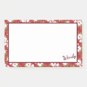 Cranberry Floral Post-it Notes für Wendy oder Sie Klebezettel (Vorderseite)