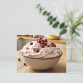 Cranberry-Fluff-Rezeptkarte Postkarte (Stehend Vorderseite)