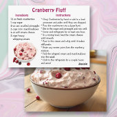 Cranberry-Fluff-Rezeptkarte Postkarte