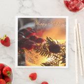Cranberry Gemustert Design Serviette (Beispiel)
