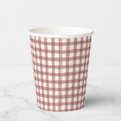 Cranberry Gingham Red Maroon Pappbecher (Rechts)