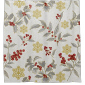 Cranberry & Gold Duschvorhang (Vorderseite)