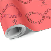 Cranberry Gradient Infinity Hearts Geschenkpapier (Rolleneckpunkt)