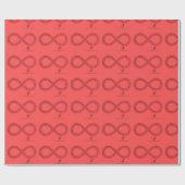 Cranberry Gradient Infinity Hearts Geschenkpapier (Flach)
