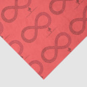 Cranberry Gradient Infinity Hearts Seidenpapier (Detail)