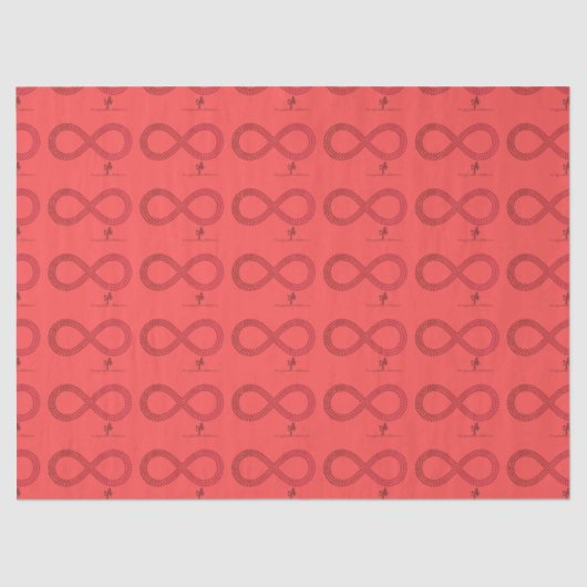 Cranberry Gradient Infinity Hearts Seidenpapier (Vorderseite)
