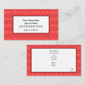 Cranberry Gradient Infinity Hearts Visitenkarte (Vorne/Hinten)