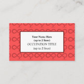 Cranberry Gradient Infinity Hearts Visitenkarte (Vorderseite)