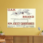 Cranberry-Gütezeichen für Eichen Leinwanddruck (Insitu (Wohnzimmer))