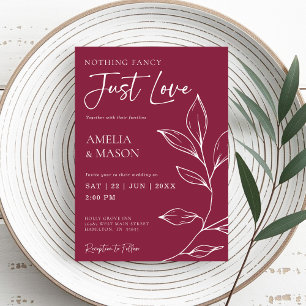 Cranberry Handgezeichnete Botanische Just Love Hoc Einladung