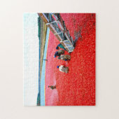 Cranberry Harvest New Jersey. Puzzle (Vertikal)