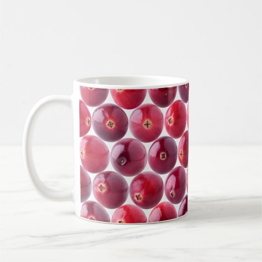 Cranberry Hintergrund Kaffeetasse (Links)
