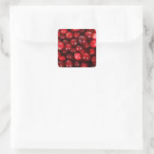 Cranberry-Hintergrund Quadratischer Aufkleber (Tasche)