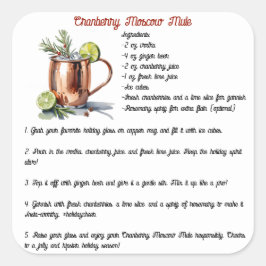 Cranberry House Moskau Quadratischer Aufkleber