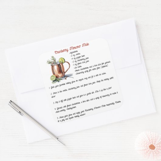 Cranberry House Moskau Quadratischer Aufkleber (Umschlag)