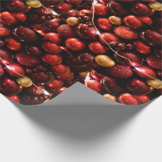 Cranberry im Licht Geschenkpapier (Ecke)