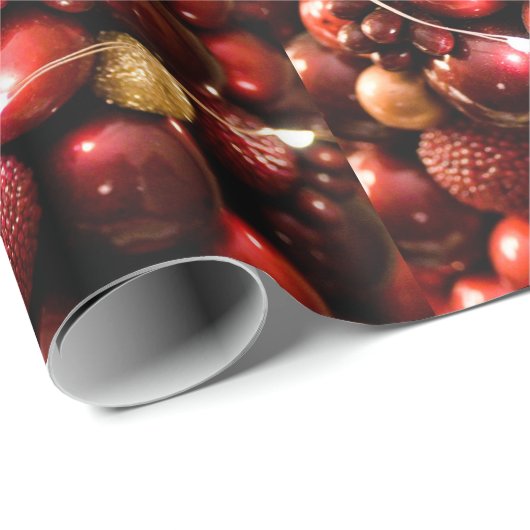 Cranberry im Licht Geschenkpapier (Rolleneckpunkt)