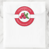 Cranberry Jam Label Runder Aufkleber (Tasche)