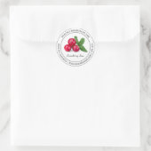 Cranberry Jam Modern Label Runder Aufkleber (Tasche)