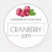 Cranberry Jam Small Product Label Stickers (Vorderseite)