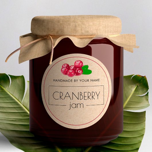Cranberry Jam Small Product Label Stickers
