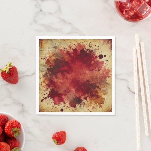 Cranberry Juice Burst bedrückte Tinte Decoupage Serviette (Beispiel)