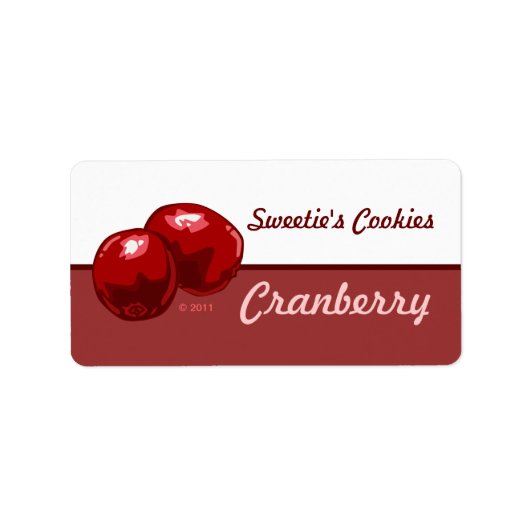 Cranberry Labels Adressaufkleber (Vorne)