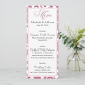 Cranberry Lace Party oder Wedding Menu Card Einladung (Stehend Vorderseite)