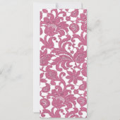 Cranberry Lace Party oder Wedding Menu Card Einladung (Rückseite)