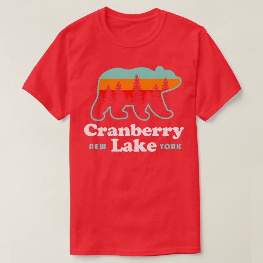 Cranberry Lake New York Wandern Camping T-Shirt (Design vorne)