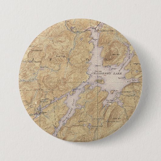 Cranberry Lake, Wanakena, Oswegatchie River Area Button (Vorderseite)