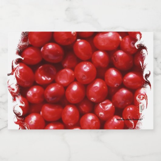 Cranberry Lebensmitteletikett (Einzelnes Label)