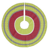 Cranberry Limon Polka-dot Polyester Weihnachtsbaumdecke (Vorderseite)