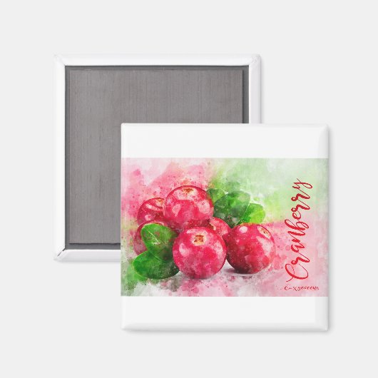 Cranberry Magnet (Vorderseite/Rückseite)