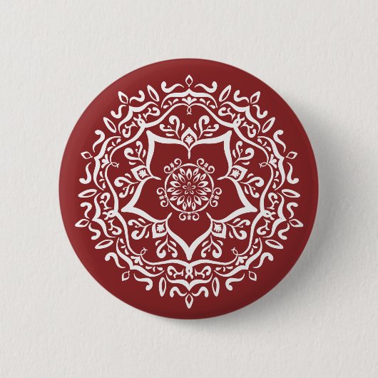 Cranberry Mandala Button (Vorderseite)