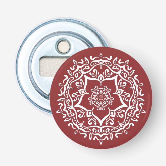 Cranberry Mandala Flaschenöffner (Vorderseite)