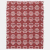 Cranberry Mandala Fleecedecke (Vorderseite)